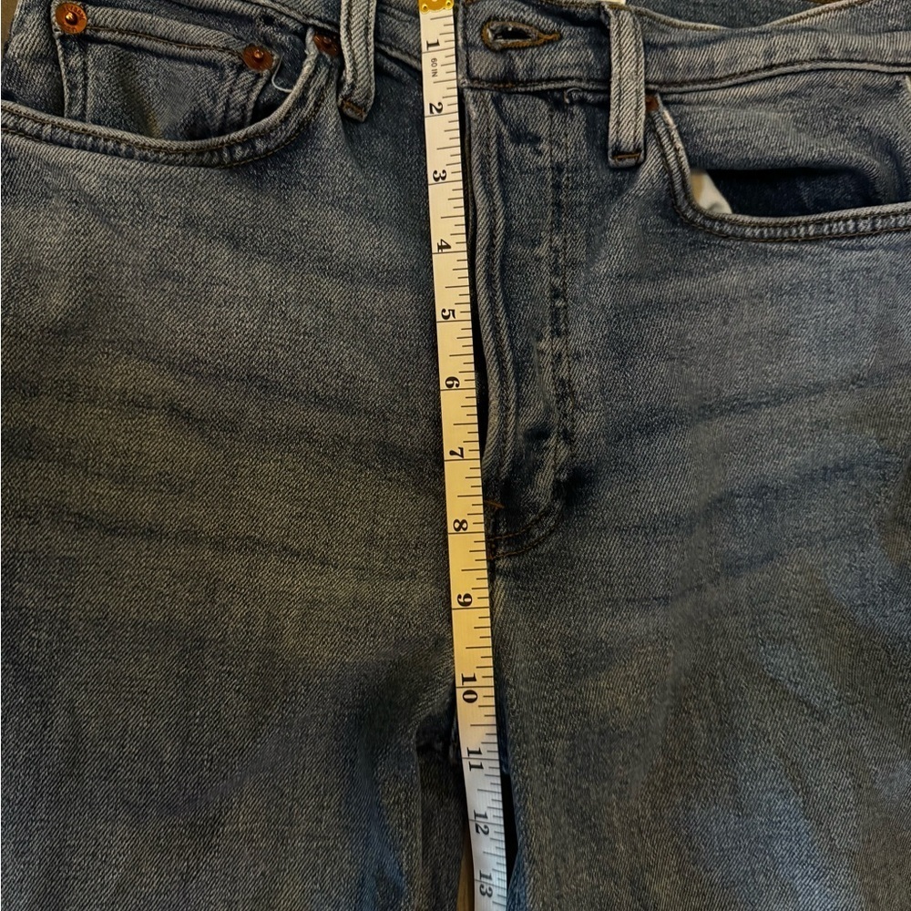 Re/Done 90’s High Rise Ankle Crop Light Blue Ankle Jeans - Picture 6 of 12